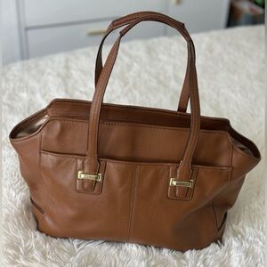 Coach Taylor Leather Alexis Carryall in Saddle